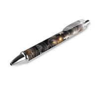 LLUTSNTH Steam Train Ballpoint Pens Black Medium Point 0.55mm Ball Point Pen Retractable Office Pens with Super Soft Grip Writing Ink Pen for Men Women 1 PCS