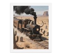 LLUTSNTH Steam Train in The Desert Paint by Numbers Kits for Adults DIY Beginners Paint by Number Kits on Canvas Digital Oil Number Painting, Easy Canvas Art Print Kit for Home Decor Gift 50x40cm