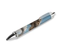 LLUTSNTH Steampunk Dragon Ballpoint Pens Black Medium Point 0.55mm Ball Point Pen Retractable Office Pens with Super Soft Grip Writing Ink Pen for Men Women 1 PCS