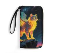LLUTSNTH Strange Creature Womens Wallet Leather Money Clip Coin Purse Clutch Wristlet Travel Long Wallets