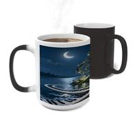 LLUTSNTH String Vine Moon Color Changing Mug Heat Changing Coffee Cup Funny Magic Mug Novelty Heat Sensitive Coffee Mugs for Men Women Office Christmas Birthday Gift 11 Oz