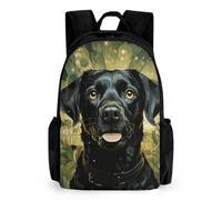 LLUTSNTH Sunflower Pets Backpack with Pocket - 15.6-inch Laptop Sleeve Bag Casual Daypack for Work And Travel, Surrounded By Green Splash Circle, 42x30.5cm