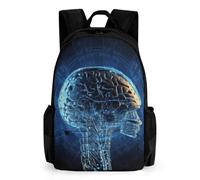 LLUTSNTH Sunflowers after Rain Backpack with Pocket - 15.6-inch Laptop Sleeve Bag Casual Daypack for Work And Travel, Artificial Intelligence Brain, 42x30.5cm