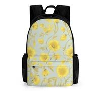 LLUTSNTH Sunflowers And Butterflies Backpack with Pocket - 15.6-inch Laptop Sleeve Bag Casual Daypack for Work And Travel, Yellow Flower, 42x30.5cm