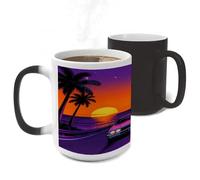 LLUTSNTH Sunset Highway by The Sea Color Changing Mug Heat Changing Coffee Cup Funny Magic Mug Novelty Heat Sensitive Coffee Mugs for Men Women Office Christmas Birthday Gift 11 Oz