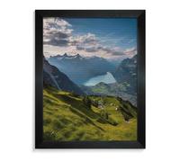 LLUTSNTH Switzerland Alps Diamond Painting Kits for Adults 5D DIY Drill Diamond Art Kits Arts and Crafts for Beginners Sparkling Home Wall Decor Painting for Living Room Bedroom Blackwood 40 * 50cm