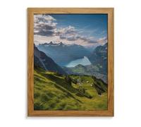 LLUTSNTH Switzerland Alps Diamond Painting Kits for Adults 5D DIY Drill Diamond Art Kits Arts and Crafts for Beginners Sparkling Home Wall Decor Painting for Living Room Bedroom Yellow Wood 40 * 50cm