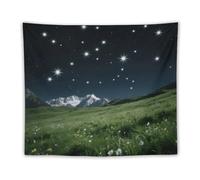 LLUTSNTH Tapestry with Hanging Kit - Alpine Meadow Stars Vintage Aesthetic Tapestry Wall Hanging for Bedroom Living Room Dorm Decor, Bohemian Personalized Backdrop for Home Decoration 50"x60"