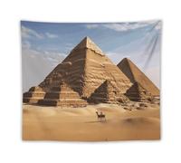 LLUTSNTH Tapestry with Hanging Kit - Ancient Egypt Pyramid Vintage Aesthetic Tapestry Wall Hanging for Bedroom Living Room Dorm Decor, Bohemian Personalized Backdrop for Home Decoration 50"x60"