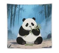 LLUTSNTH Tapestry with Hanging Kit - Giant Panda Vintage Aesthetic Tapestry Wall Hanging for Bedroom Living Room Dorm Decor, Bohemian Personalized Backdrop for Home Decoration 60"x60"