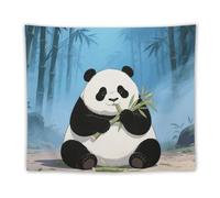 LLUTSNTH Tapestry with Hanging Kit - Giant Panda Vintage Aesthetic Tapestry Wall Hanging for Bedroom Living Room Dorm Decor, Bohemian Personalized Backdrop for Home Decoration 50"x60"