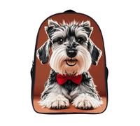 LLUTSNTH The Frog Family Is Reading Laptop Backpack for Men & Women Travel Daypack with Pockets, Work Bag for Office 16 In, Oil Cute Schnauzer Dogs, 40x28x16cm