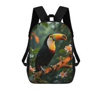 LLUTSNTH Toucan on The Tree 17 Inch Laptop Backpack for Men Women Travel Daypack with Pockets Work Bag for Office