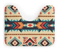 LLUTSNTH U-Shaped Toilet Bath Mat - Native American Toilet Rugs Contour Bath Rug Super Absorbent Washable, Non-Slip Quick Dry Bathroom Floor Mat for Most Toilets 16x20 Inch
