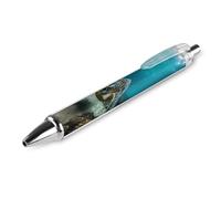 LLUTSNTH Underwater Diving Sea Turtle Ballpoint Pens Black Medium Point 0.55mm Ball Point Pen Retractable Office Pens with Super Soft Grip Writing Ink Pen for Men Women 1 PCS