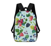 LLUTSNTH Various Berry Paintings 17 Inch Laptop Backpack for Men Women Travel Daypack with Pockets Work Bag for Office