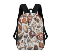 LLUTSNTH Various Shell Images 17 Inch Laptop Backpack for Men Women Travel Daypack with Pockets Work Bag for Office