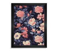 LLUTSNTH Vintage Floral Diamond Painting Kits for Adults 5D DIY Drill Diamond Art Kits Arts and Crafts for Beginners Sparkling Home Wall Decor Painting for Living Room Bedroom Blackwood 40 * 50cm