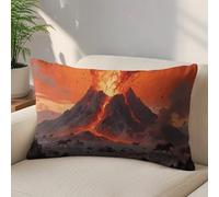 LLUTSNTH Volcano Wonder Throw Pillow Covers 12 "x20 Decorative Lumbar Pillowcase with Hidden Zipper Pillow Case Soft Cushion Cover for Couch Bedroom Living Room
