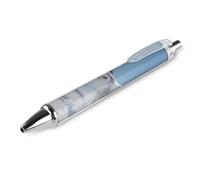 LLUTSNTH White Snowy Owl Ballpoint Pens Black Medium Point 0.55mm Ball Point Pen Retractable Office Pens with Super Soft Grip Writing Ink Pen for Men Women 1 PCS