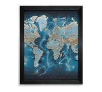 LLUTSNTH World Map Diamond Painting Kits for Adults 5D DIY Drill Diamond Art Kits Arts and Crafts for Beginners Sparkling Home Wall Decor Painting for Living Room Bedroom Blackwood 40 * 50cm