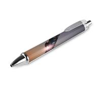 LLUTSNTH World War 2 Aircraft Airplane Ballpoint Pens Black Medium Point 0.55mm Ball Point Pen Retractable Office Pens with Super Soft Grip Writing Ink Pen for Men Women 1 PCS