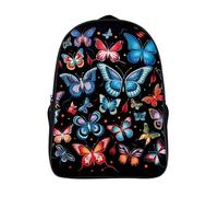 LLUTSNTH Yellow Lion Head Laptop Backpack for Men & Women Travel Daypack with Pockets, Work Bag for Office 16 In, Zeeland Butterfly, 40x28x16cm, Daypack Backpacks