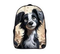 LLUTSNTH Yellow Lion Head Laptop Backpack for Men & Women Travel Daypack with Pockets, Work Bag for Office 16 In, Whimsical Dog, 40x28x16cm