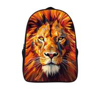 LLUTSNTH Yellow Lion Head Laptop Backpack for Men & Women Travel Daypack with Pockets, Work Bag for Office 16 In, Yellow Lion Head, 40x28x16cm, Daypack Backpacks