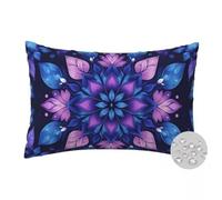 LLWYH Outdoor Cushions Waterproof Boho Cushion Covers 30cm x 50cm Set of 2 Throw Pillow Cases Purple Floral Sofa Cushions Decorative Pillowcases for Sofa Bed Garden Outdoor Indoor 12x20 Inches -FS583
