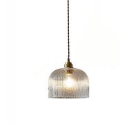LLXDFUU 20x19cm Simple Japanese Brass & Clear Glass Pendant Light - Modern Suspension Ceiling Fixture for Bar Café Restaurant Hotel - Stylish & Lighting