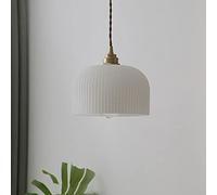 LLXDFUU 20x19cm Simple Japanese Brass & Clear Glass Pendant Light - Stylish Suspension Fixture for Bars Cafés Restaurants and Hotels - Elegant Indoor Chandelier