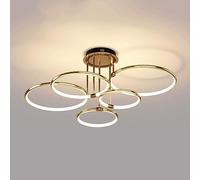 LLXDFUU Home Decoration LED Dimmable Ceiling Light Modern Ring Circle Flush Mount Kitchen Close To Ceiling Light Fixtures Gold Dining Room Chandeliers For Living Room Dining Room Bedroom Foyer