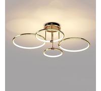 LLXDFUU Home Decoration LED Dimmable Ceiling Light Modern Ring Circle Flush Mount Kitchen Close To Ceiling Light Fixtures Gold Dining Room Chandeliers For Living Room Dining Room Bedroom Foyer