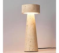 LLXDFUU Japanese Tablelamp Wabi-Sabi Natural Stone Nightstand Tablelamp Adjustable Warm Table Light Nordic 3-color LED Retro Minimalist Yellow Travertine Bedside Tablelamp Bedroom Living Room