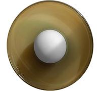 LLXDFUU Nordic Glass Warm Wall Lamp Simple Round Flush Wall Mount Lighting Fixture With Milk White Glass Shade Wall Sconce Interior Decor Wall Sconce Creative Wall Light For Bedroom Living Room