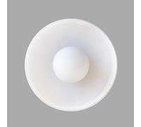 LLXDFUU Nordic Glass Warm Wall Lamp Simple Round Flush Wall Mount Lighting Fixture With Milk White Glass Shade Wall Sconce Interior Decor Wall Sconce Creative Wall Light For Bedroom Living Room