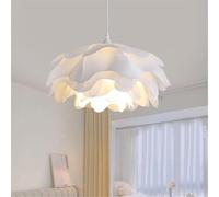 LLXDFUU Nordic White Acrylic Flower Shape Ceiling Hanging Light Large Creative Design Pendant Lamp Height Adjustable Restaurant Pendant Lighting For Kitchen Island Modern Living Room Illumination