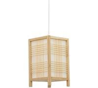 LLXDFUU Square Shape Japanese Bamboo Chandelier Modern Farmhouse Art Deco Rattan Wicker Chandelier Rattan Pendant Lamp Ceiling Lamp Fixture E27 Lamp Holder Hanging Lamp For Living Room Bedroom