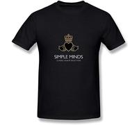 LlXlNG Men's Simple Minds Band Logo T Shirt Black XXL