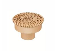 LLXTJJY Cabinet Handles Bohemian Rattan Dresser Knobs, Round Wooden Drawer Knobs with Handmade Wicker Weave and Screws for Furniture, Cabinets Cabinet knobs(1pcs)