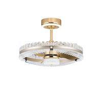 LLXTJJY Ceiling Fans with Lights Crystal Luxury Chandelier with Fan Indoor Home Lighting Decoration Integrated Fan Light Gold Fan Light Chandelier