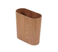 LLXTJJY Trash Can Wooden Trash Can Waste Basket Dustbin Space Saving Rectangular Narrow 6L Garbage Bin for Office Bathroom Toilet Garbage Can Waste Basket(Light Brown)