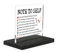 llxxeyopqdxz Mental Health Gifts for Coworker Women Men, Growth Mindset Desk Decor, Cheer Up Gifts for Best Friend, Motivational Office Decorative Signs Plaques YT289