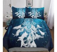 LLXXHH Dreamcatcher Quilt Cover Super-Soft Bedding Set Comfortable Printed Duvet Cover Sets with Pillowcases for Adults Kids Double (200x200cm)