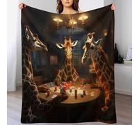 LLXXHH Giraffe Blanket Throw Bedspread Soft Fluffy Warm Light Flannel Fabric Perfect for Adults Or Children's Gifts 130×150cm