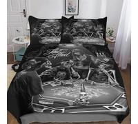 LLXXHH Gothic Skull Duvet Cover 3 Piece Soft Microfiber Quilt Cover Bedding Sets with Pillowcases for Kids Adult Comforter Cover Double (200x200cm)