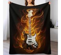 LLXXHH Guitar Blanket Ultra-soft Micro Fleece Blankets Soft And Warm Throws Anti-pilling Throw For Adults & Kids 100×130cm