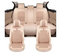 LLYIXUAI Car Seat Covers For A4 B6 B7 B8 For A3 8P For Q2 For Q3 For Q5 For Q7 100 For A6 C5 C6 C7 Interior Accessories Front Rear Seat Covers(Full Set-Beige)