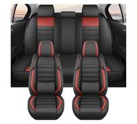 LLYIXUAI Car Seat Covers Full Set Interior Accessories Front And Rear Protectors For Octavia For A7 Front Rear Seat Covers(Black Red 5 PCS)